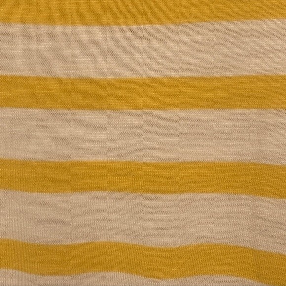 H&M Yellow and White Striped Jersey Dress - Elastic Waist - Size Medium - Picture 6 of 12